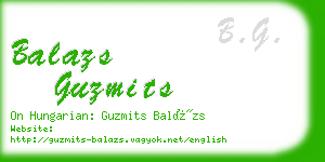 balazs guzmits business card